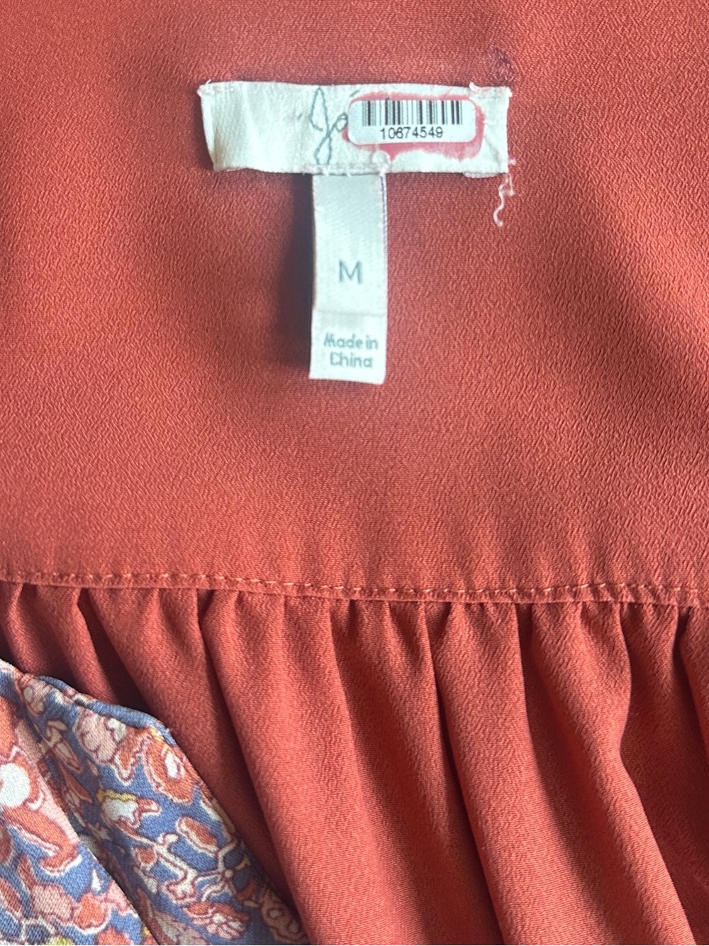 Joie Fianna Silk Bohemian Mini Shift Dress in Terracotta Rose, Size M - Picture 5 of 8